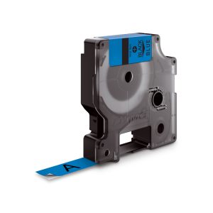 D1 Label Tape - Removable Poly - Black on Blue