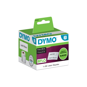LabelWriter Labels - 41mmx89mm - Black on White - Box of 300