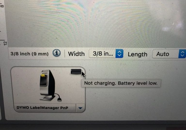 LabelManager PnP How to solve the 'low battery' error