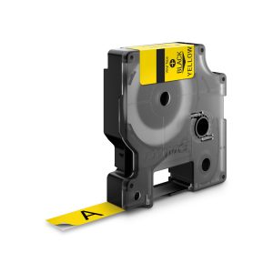 D1 Label Tape - Removable Poly - Black on Yellow