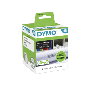 LabelWriter Labels - 36mmx89mm - Black on White - Box of 260