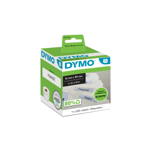 LabelWriter Labels - 12mmx50mm - Black on White - Box of 130